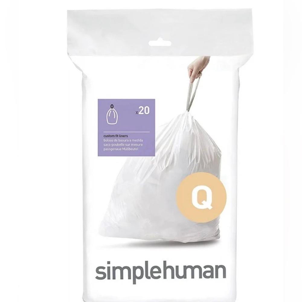 simplehuman Code Q Custom Fit Drawstring Trash Bags โ 20 Count โ 50-65L - Picture 2 of 5